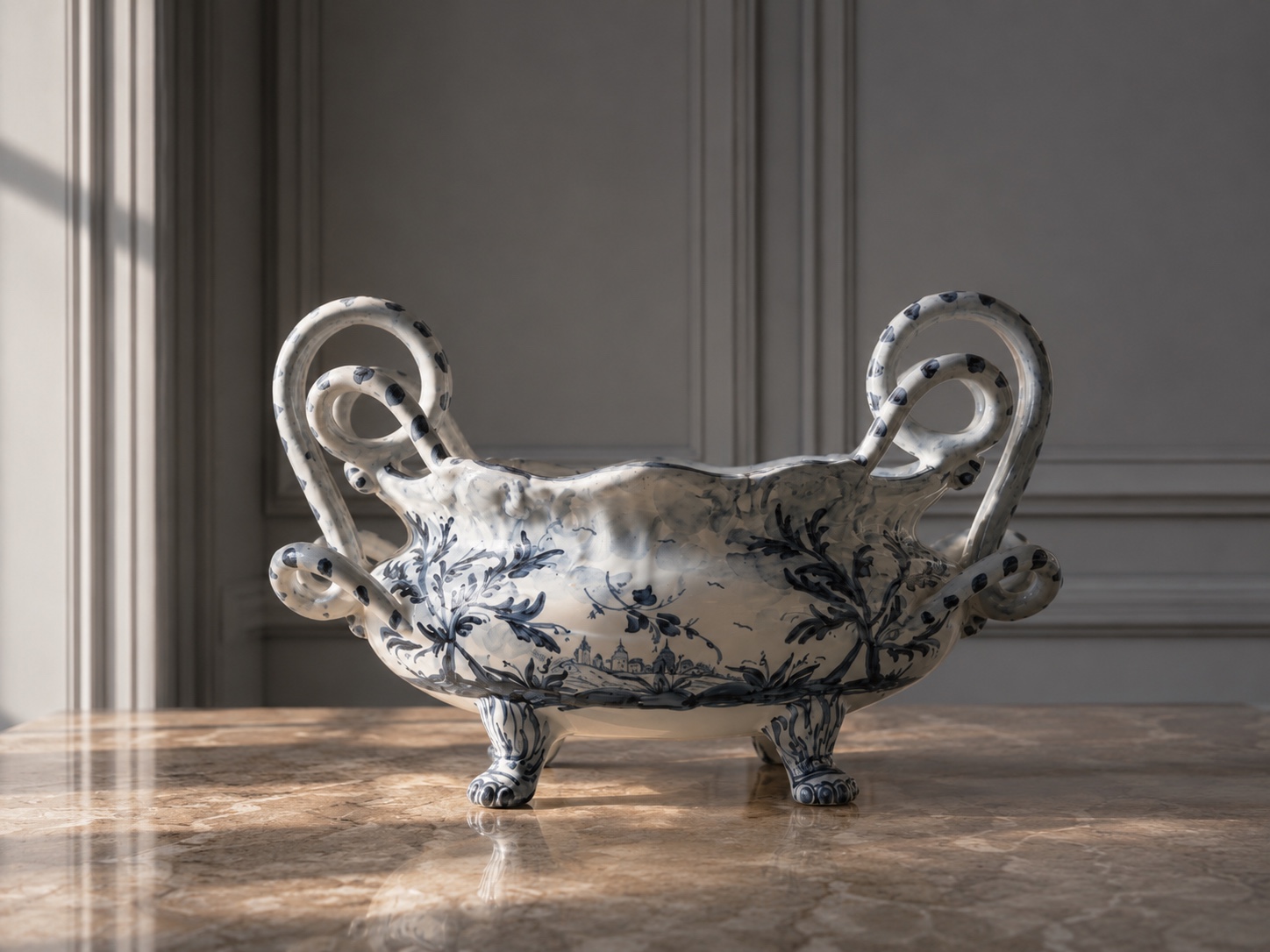 V.M. Albisola · Large Faience Centrepiece — view 2
