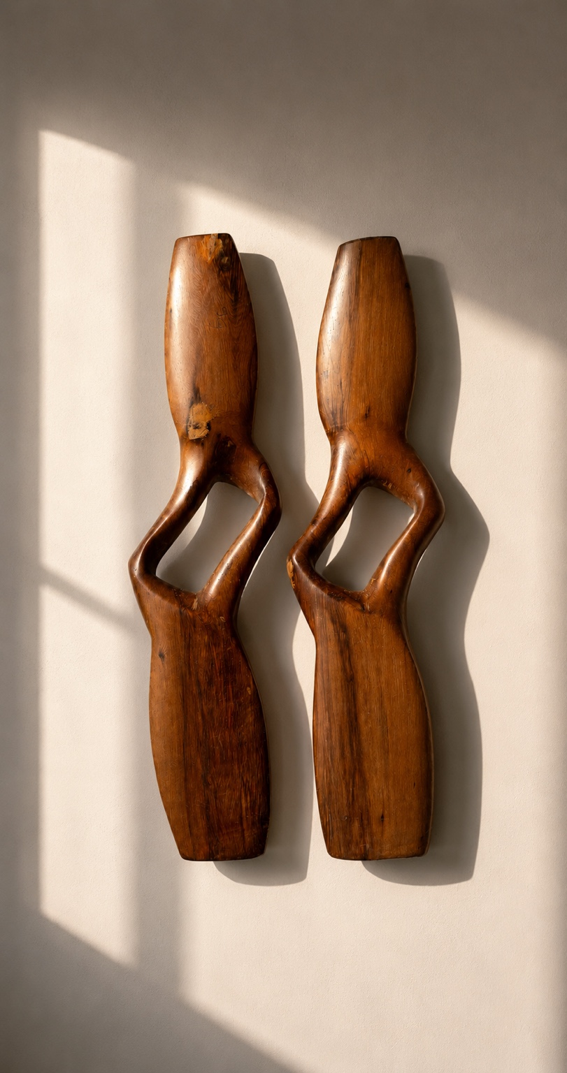 Signed, unidentified · Biomorphic Wall Diptych